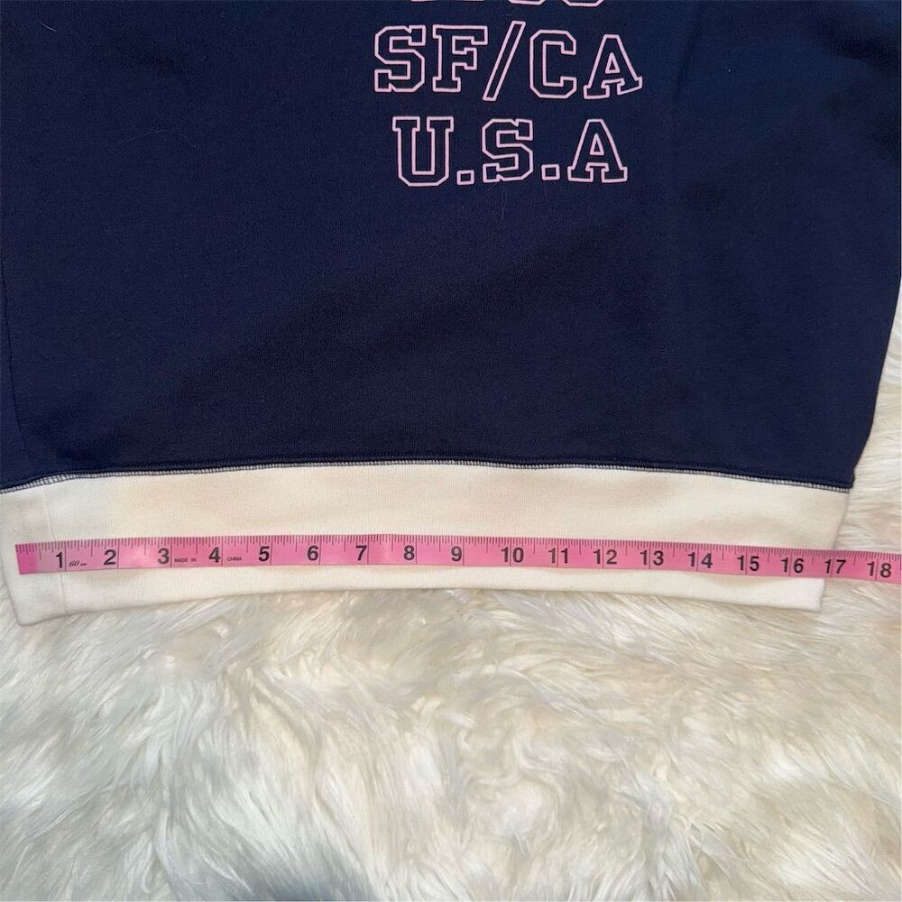 GAP Women's M Navy Blue Short Sleeve‎ Crewneck Muscle Sweatshirt Casual Cozy Y2K - Picture 10 of 10